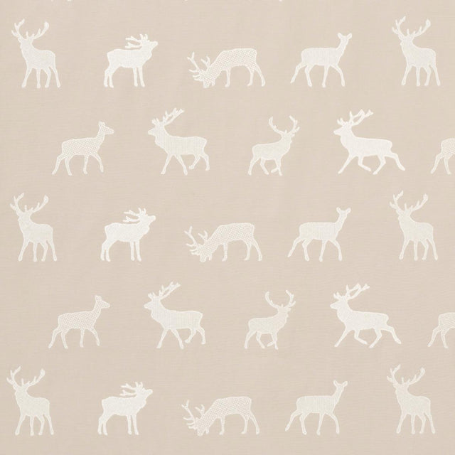 Schumacher Caribou Embroidery Parchment Fabric