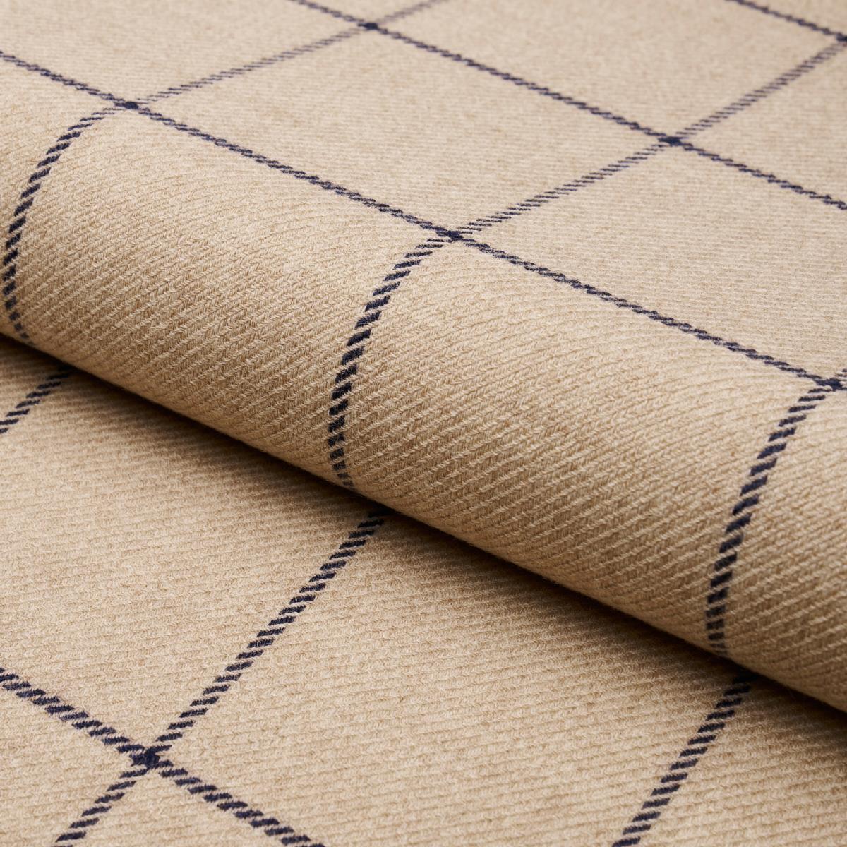 Schumacher Bancroft Wool Plaid Ivory Fabric