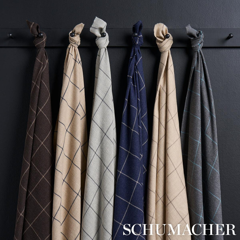 Schumacher Bancroft Wool Plaid Ivory Fabric