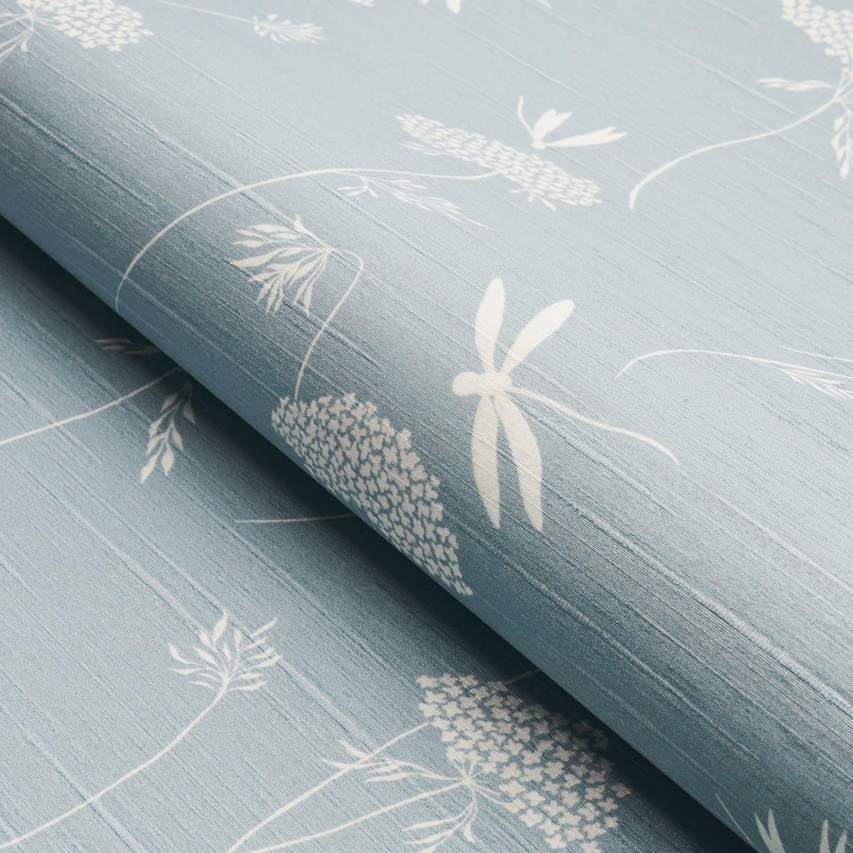 Schumacher La Libellule Silk Ciel Wallpaper