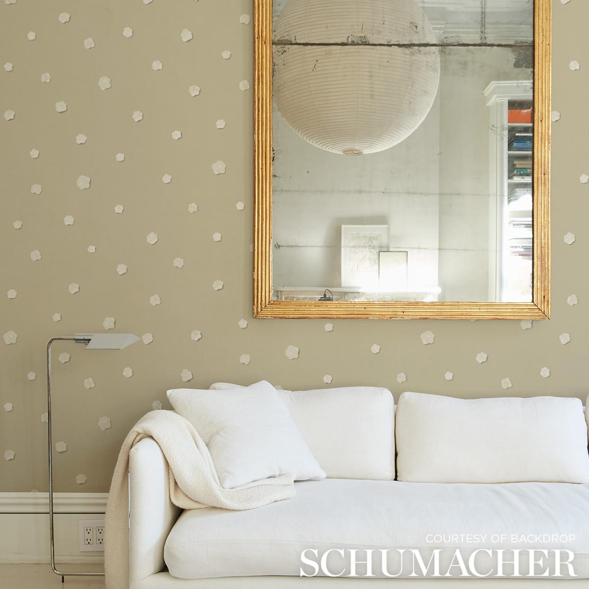 Schumacher Heavenly Bodies Sand Wallpaper