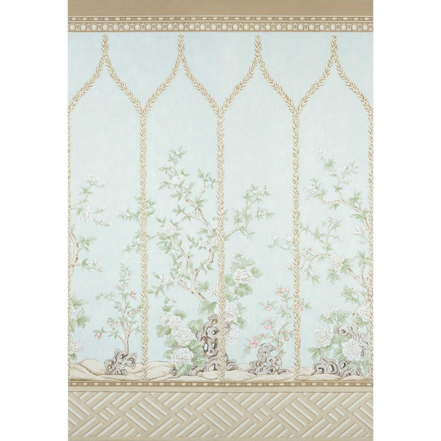 Schumacher Victoria Panel Set Mineral Wallpaper