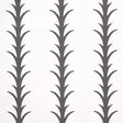 Schumacher Acanthus Stripe Carbon On Ivory Wallpaper