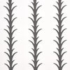 Schumacher Acanthus Stripe Carbon On Ivory Wallpaper