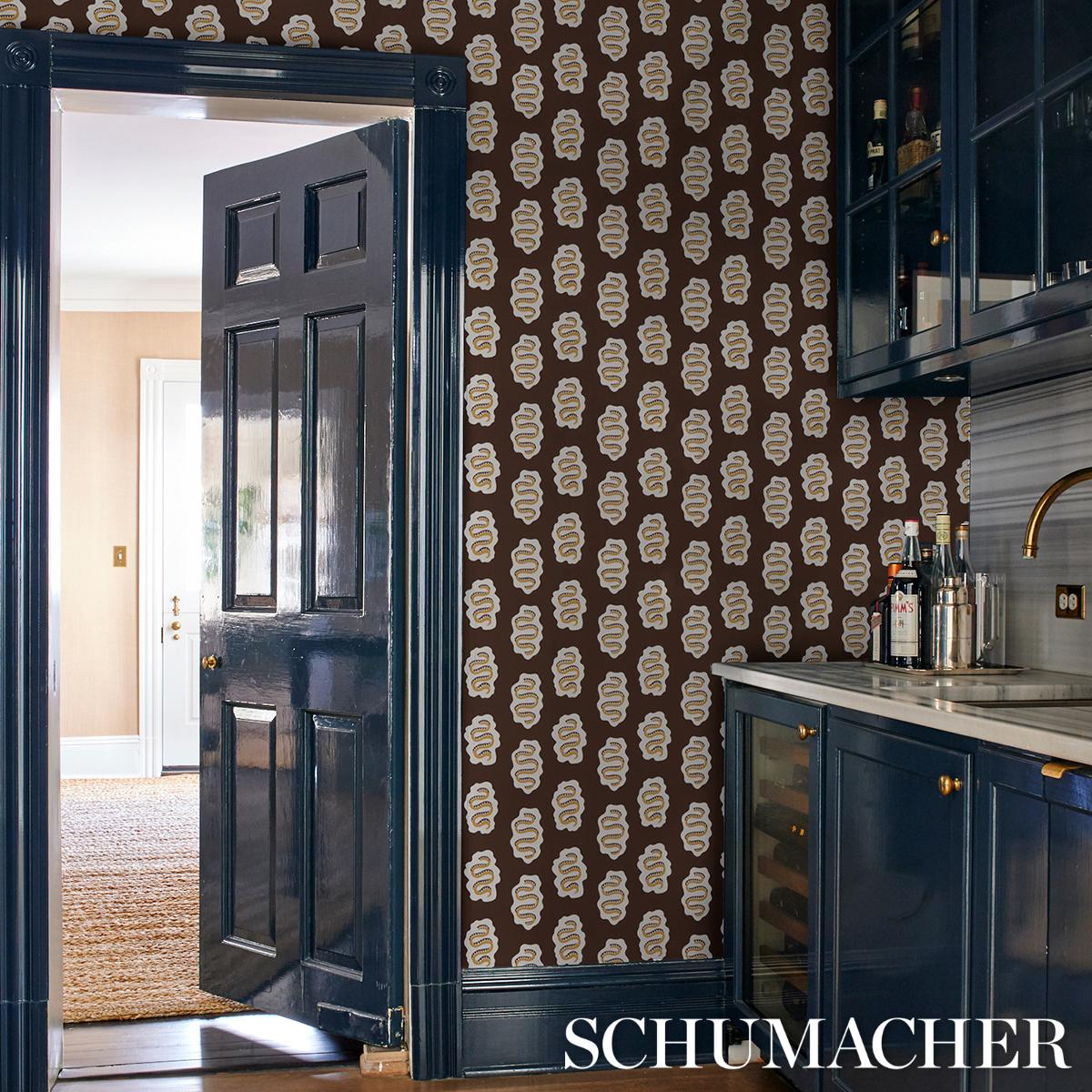 Schumacher Elsa Amber Wallpaper