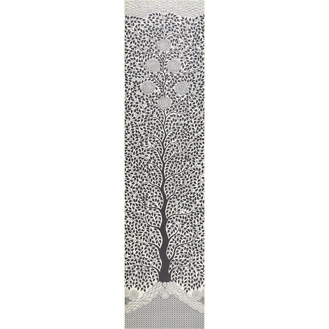Schumacher Kayon Sisal Panel Black Wallpaper