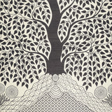 Schumacher Kayon Sisal Panel Black Wallpaper