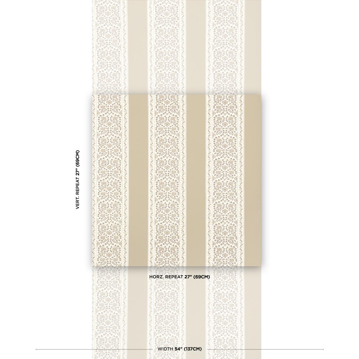 Schumacher Jasmine Neutral Wallpaper