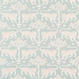 Schumacher Woodland Leopard Sisal Waterblue Wallpaper