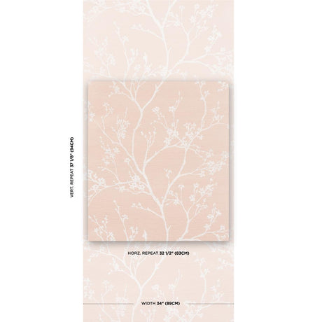 Schumacher Twiggy Sisal Petal Wallpaper