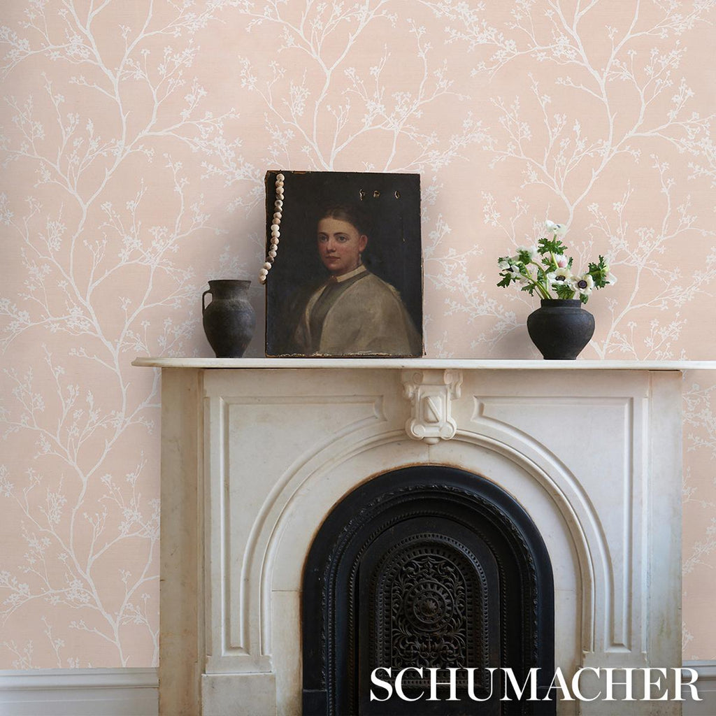 Schumacher Twiggy Sisal Petal Wallpaper