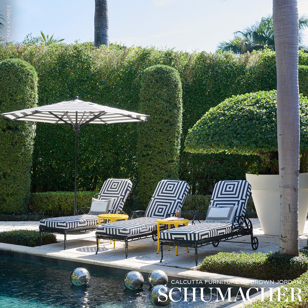 Schumacher Roxbury Indoor/Outdoor Black Fabric