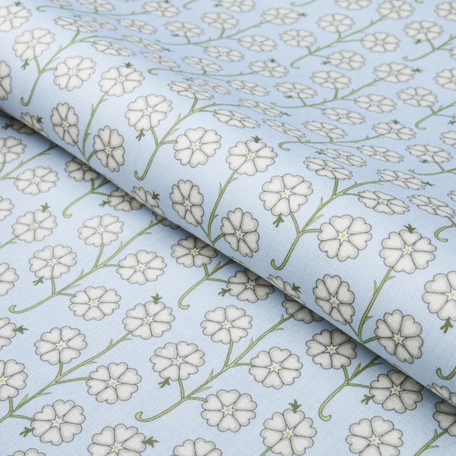 Schumacher Gardenia Egg Blue Fabric