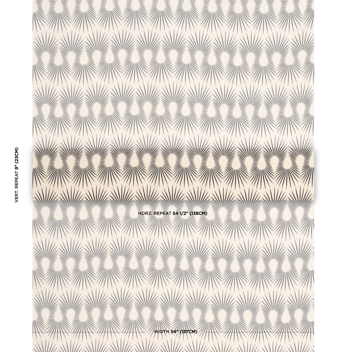 Schumacher Hedgehog Putty  Black Fabric