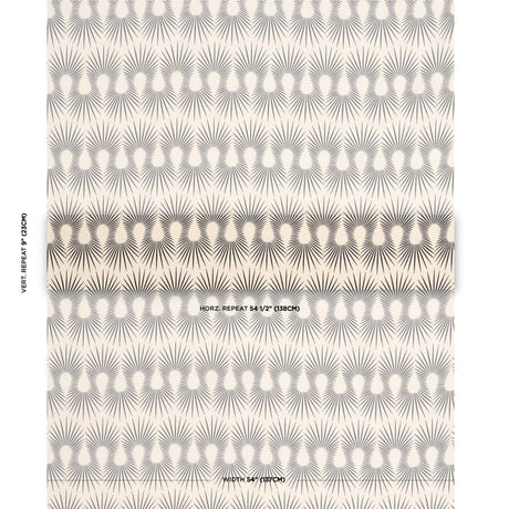 Schumacher Hedgehog Putty  Black Fabric