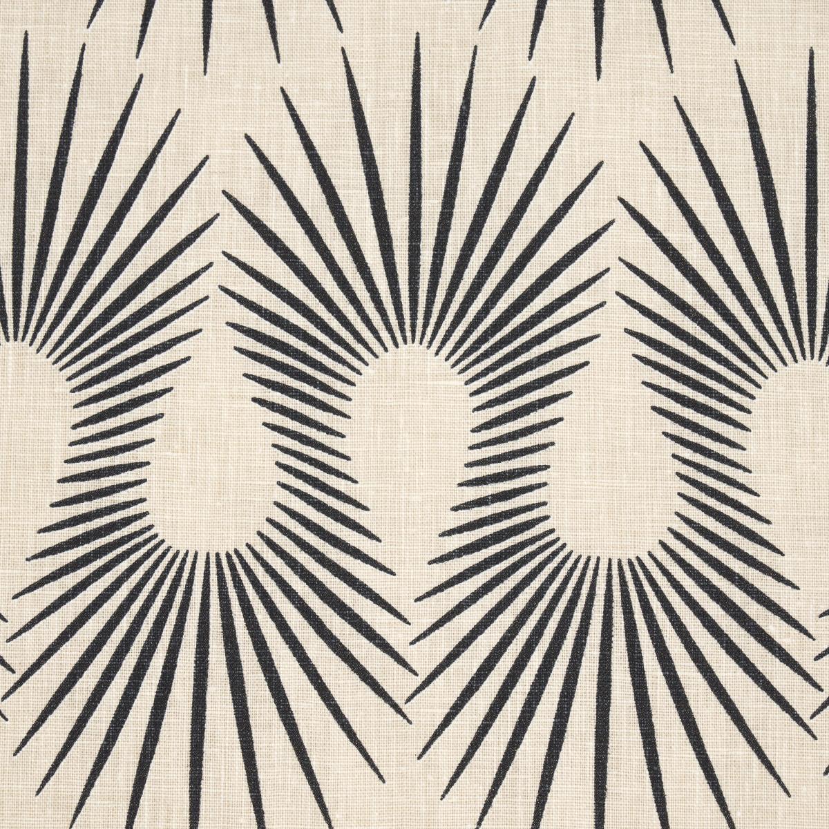 Schumacher Hedgehog Putty  Black Fabric