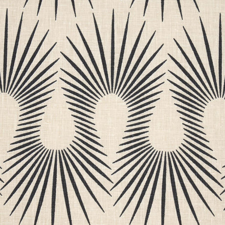 Schumacher Hedgehog Putty  Black Fabric