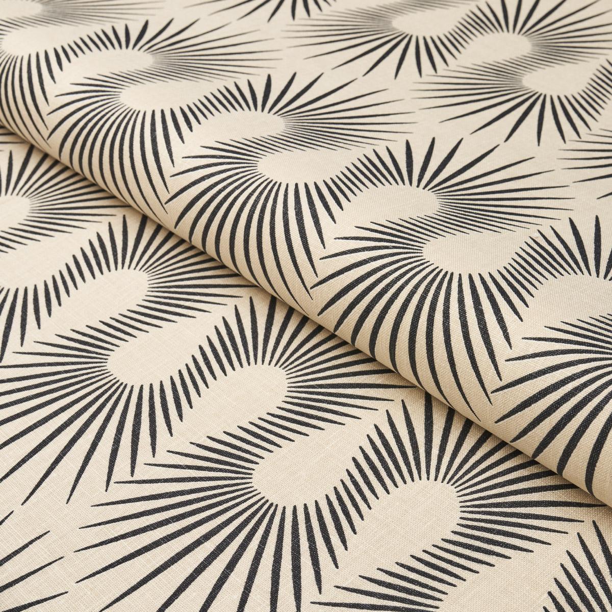 Schumacher Hedgehog Putty  Black Fabric