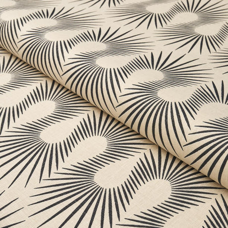 Schumacher Hedgehog Putty  Black Fabric