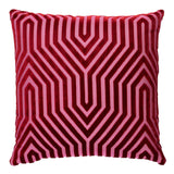 Schumacher Fuchsia 22" x 22" Vanderbilt Velvet Pillow
