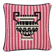 Schumacher Pink 16" x 16" Clermont Pingl Pillow