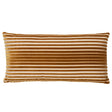 Schumacher Bronze 24" x 12" Chimay Stripe Velvet Pillow