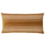 Schumacher Bronze 24" x 12" Chimay Stripe Velvet Pillow