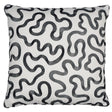 Schumacher Black On Ivory 20" x 20" Riley Pillow