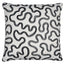 Schumacher Black On Ivory 20" x 20" Riley Pillow