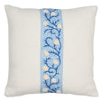 Schumacher Ivory & Blue 16" x 16" Ashoka Pillow