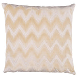 Schumacher Champagne 20" x 20" Chevron Velvet Pillow