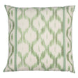 Schumacher Santa Monica Ikat Leaf Green 22" x 22" Pillow