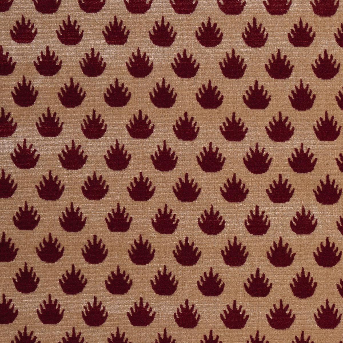 Schumacher Coronation Velvet Garnet Fabric