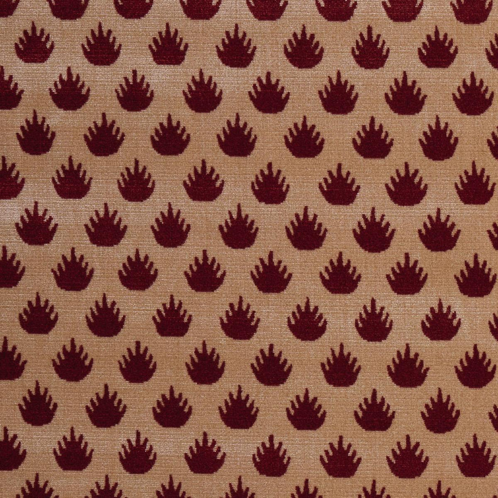 Schumacher Coronation Velvet Garnet Fabric