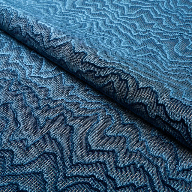 Schumacher Zambezi Velvet Slate Blue Fabric