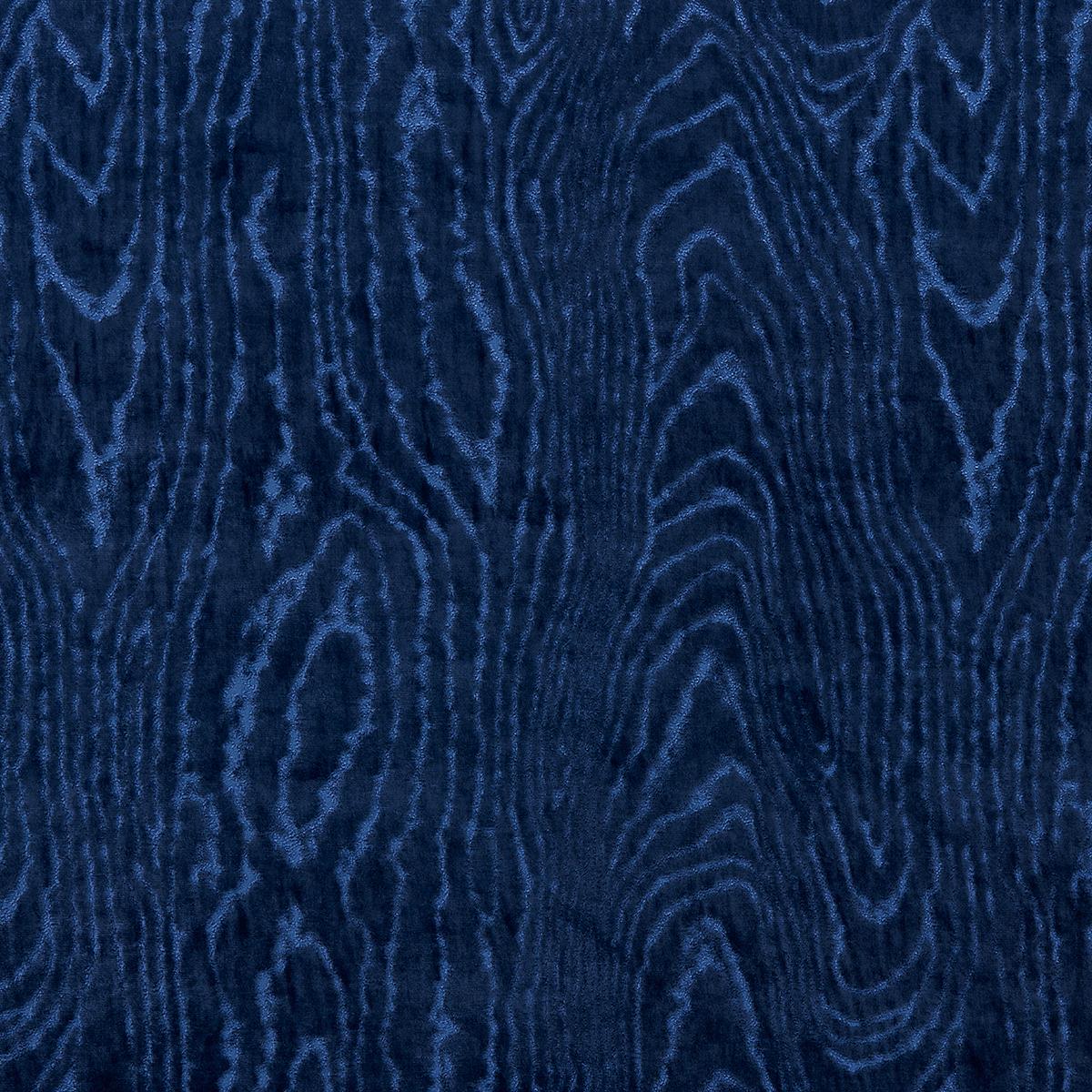 Schumacher Marisa Moire Velvet Lapis Fabric