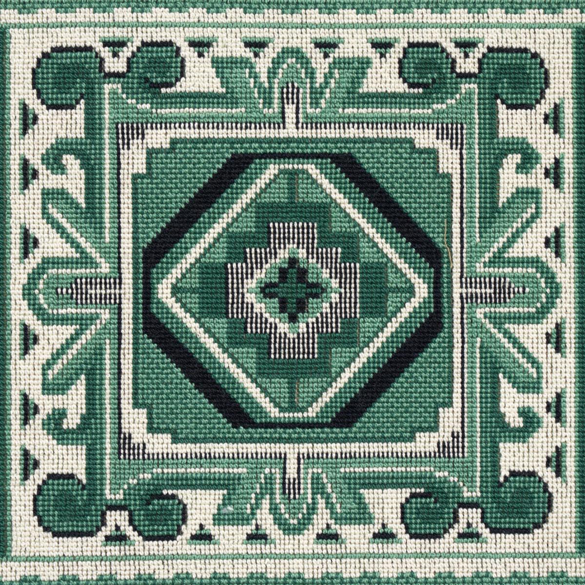 Schumacher Crowley Pingl Green Fabric