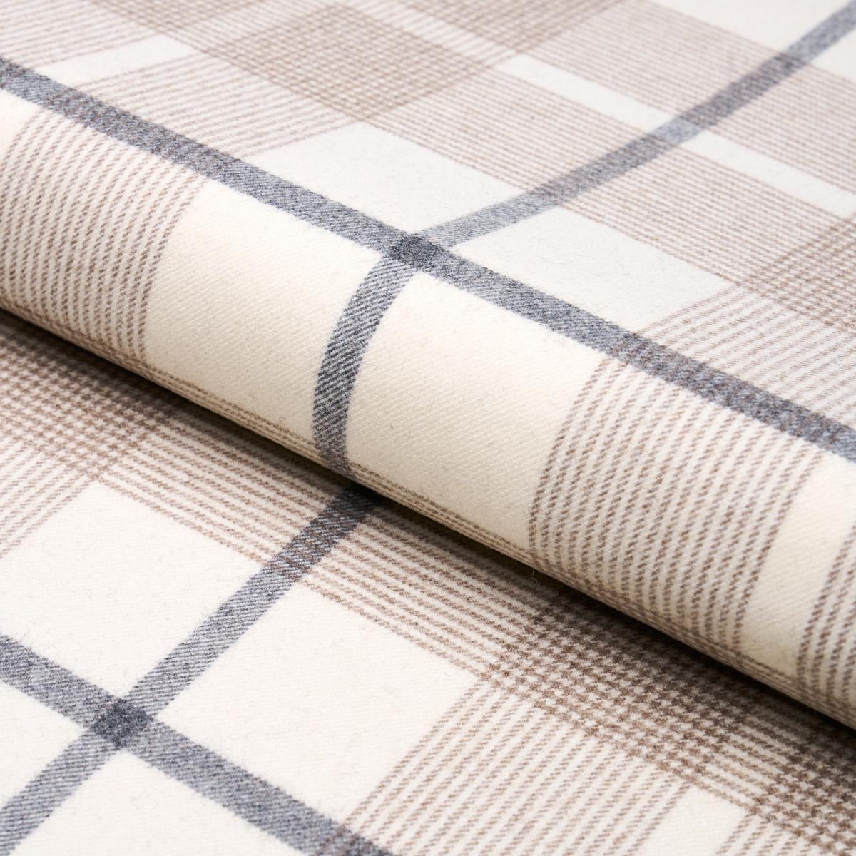 Schumacher Montana Wool Plaid Neutral Fabric