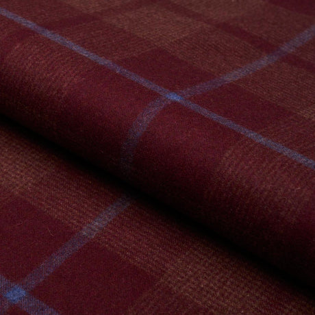 Schumacher Montana Wool Plaid Burgundy Fabric