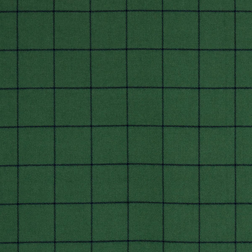 Schumacher Bancroft Wool Plaid Green Fabric