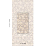 Schumacher Kantha Embroidered Flower Sisal Carbon Wallpaper