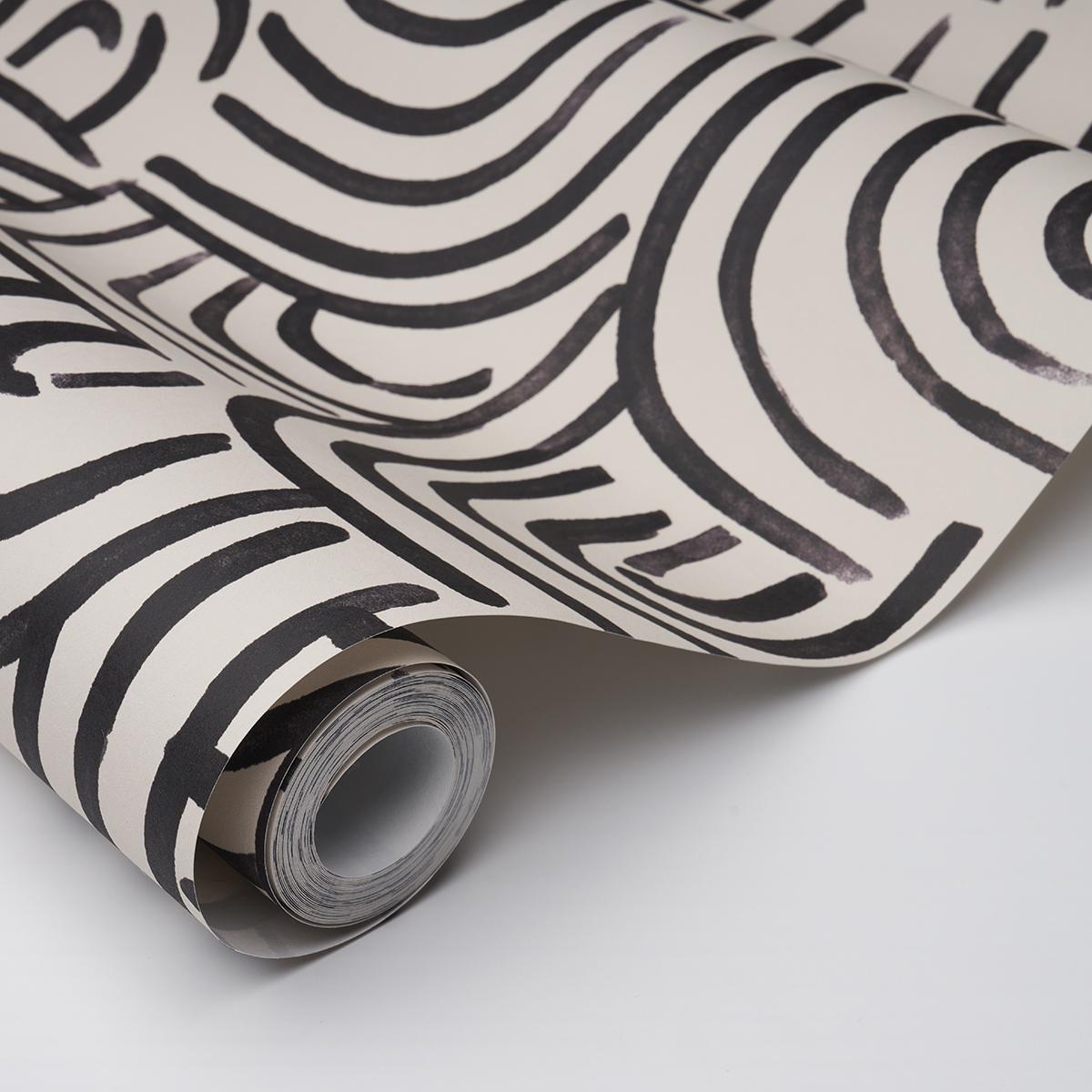 Schumacher Backdrop X Schumacher New Beat Carbon Wallpaper