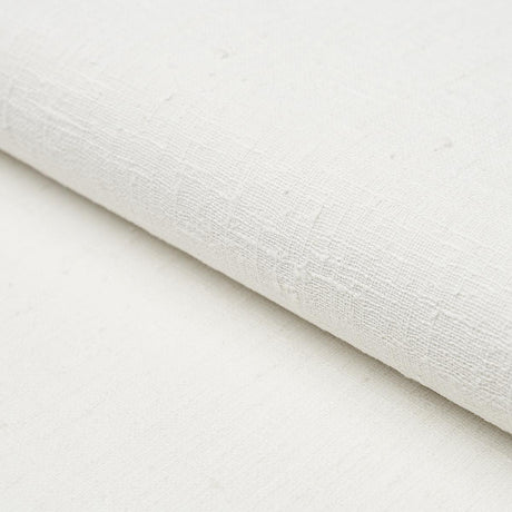 Schumacher Linen Bark White Wallpaper