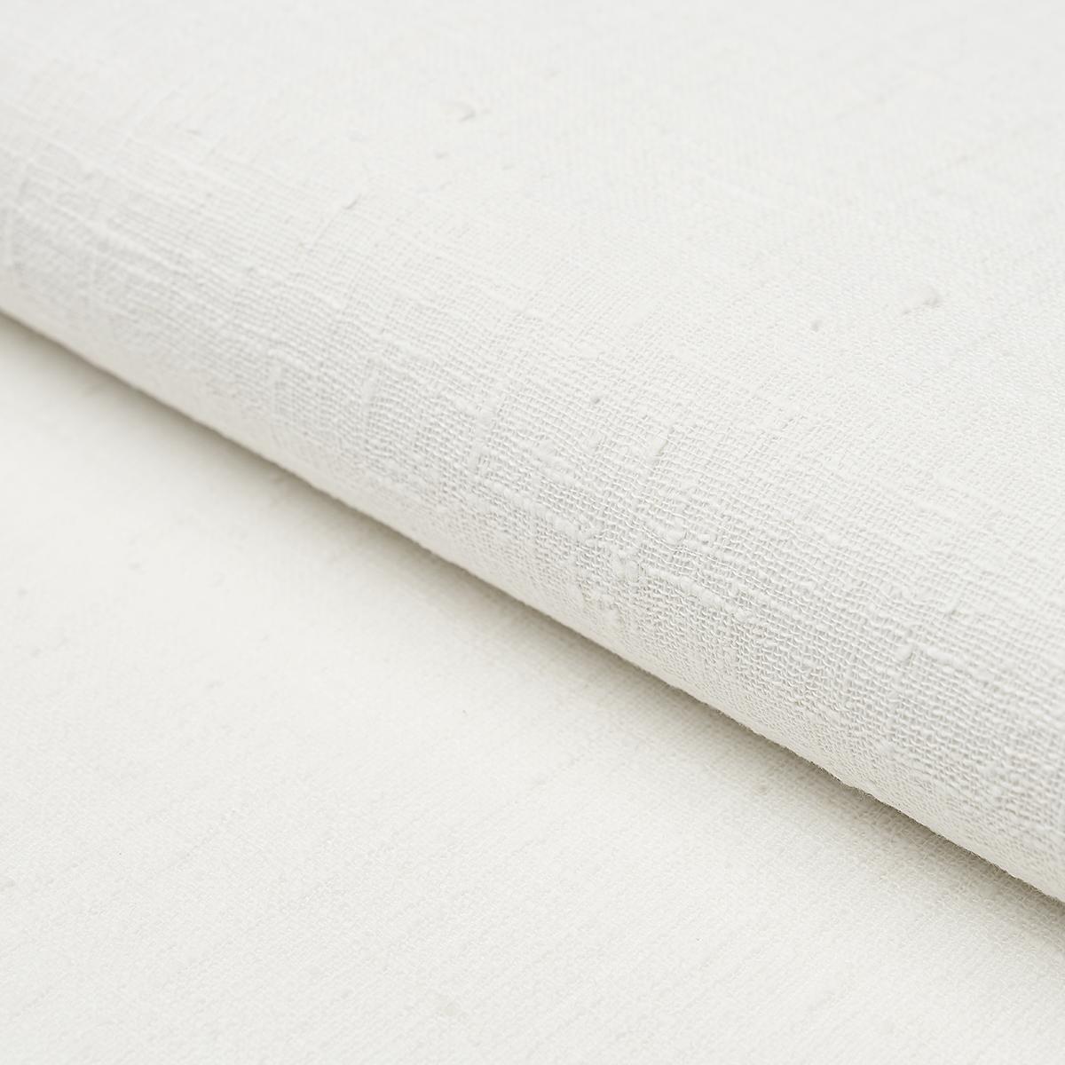 Schumacher Linen Bark White Wallpaper | DecoratorsBest