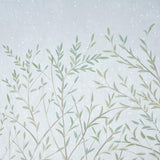 Schumacher Brindille Golden Accented Panel Set Mineral Wallpaper