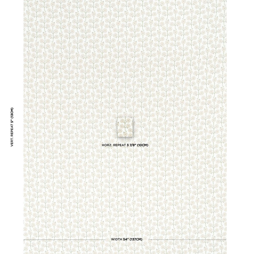 Schumacher Gardenia Flax Fabric