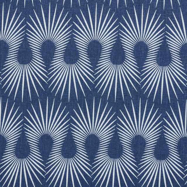 Schumacher Hedgehog Denim White Fabric