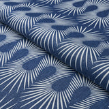 Schumacher Hedgehog Denim White Fabric
