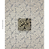 Schumacher Angelica Floral Gold & Noir Fabric