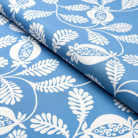 Schumacher Lanzadera Vine Indoor/Outdoor Ocean Fabric